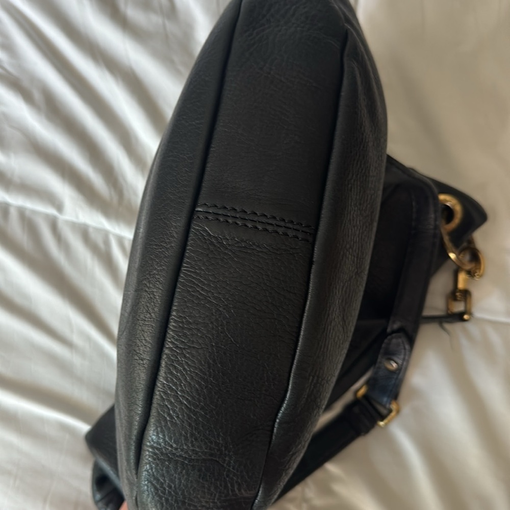 Marc by Marc Jacobs Hillier Hobo Black Pebbled Leather Handbag Gold Hardware - Picture 9 of 11